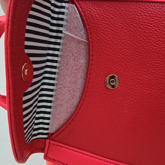 Never used KATE SPADE bag leather purse detachable adjustable strap tri-color - Picture 13 of 14